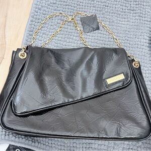 Tosca Blu Black Chain Shoulder Bag